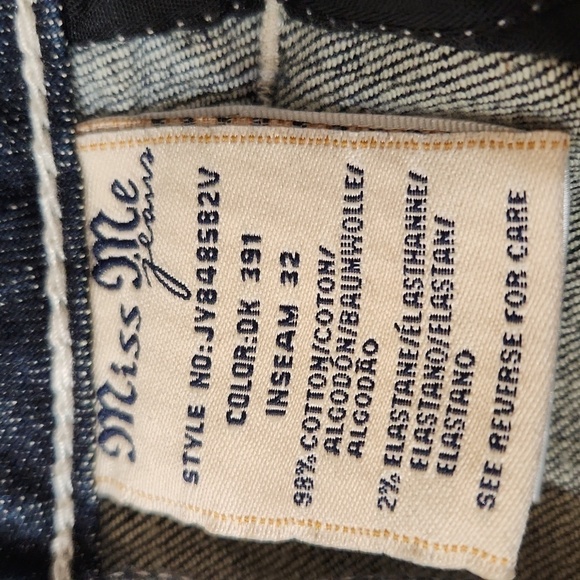 MISS ME Signature Boot, Low Rise STRETCH Denim JEANS, Women's 26x32 NWT - Picture 7 of 8
